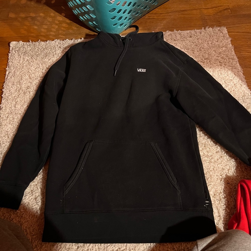 Vans Black Hoodie Sweatshirt Size Medium